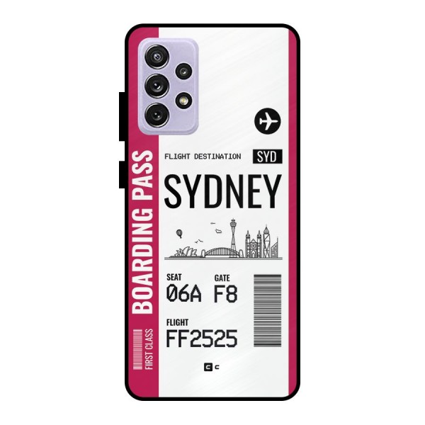 Sydney Boarding Pass Metal Back Case for Galaxy A72