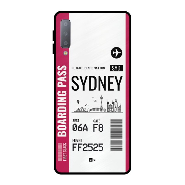 Sydney Boarding Pass Metal Back Case for Galaxy A7 (2018)