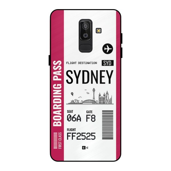 Sydney Boarding Pass Metal Back Case for Galaxy J8