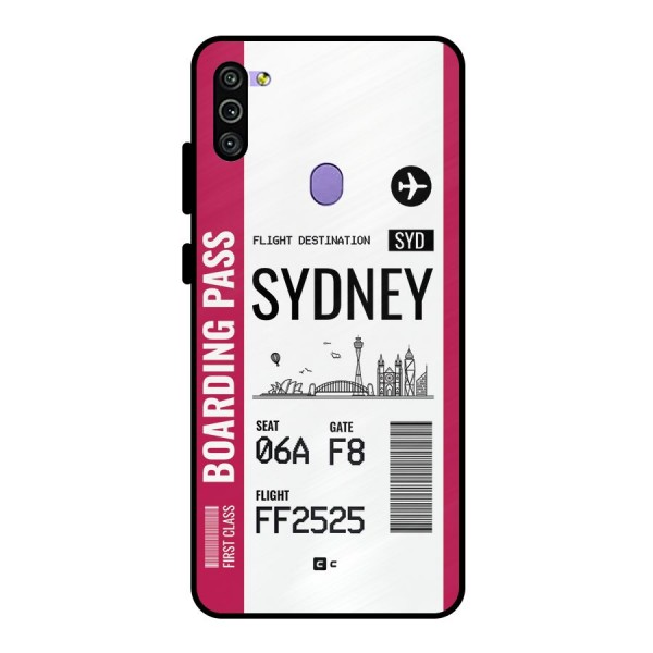 Sydney Boarding Pass Metal Back Case for Galaxy M11