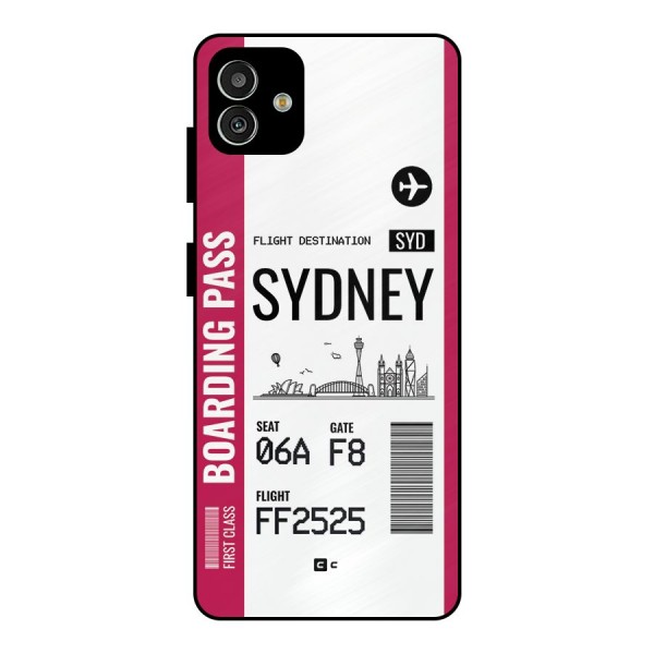 Sydney Boarding Pass Metal Back Case for Galaxy M13 5G