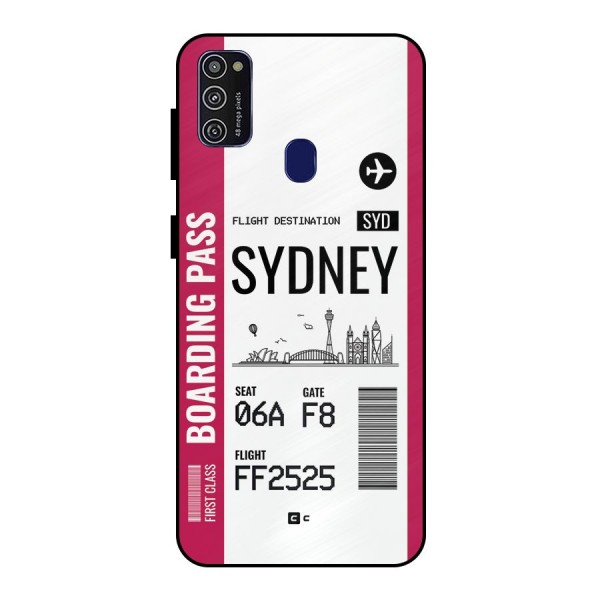 Sydney Boarding Pass Metal Back Case for Galaxy M30s