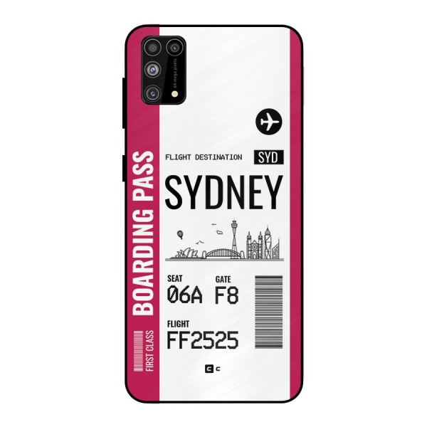 Sydney Boarding Pass Metal Back Case for Galaxy M31