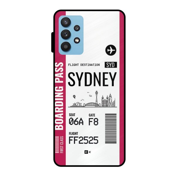 Sydney Boarding Pass Metal Back Case for Galaxy M32 5G