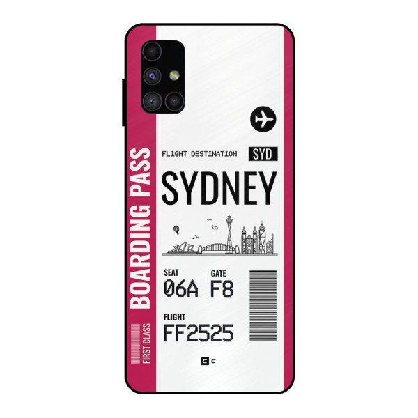 Sydney Boarding Pass Metal Back Case for Galaxy M51