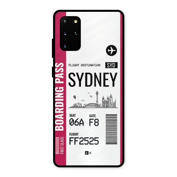 Sydney Boarding Pass Metal Back Case for Galaxy S20 Plus