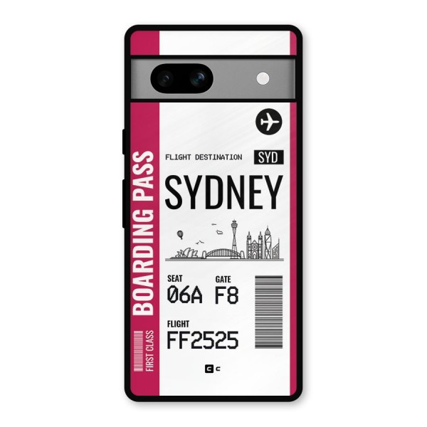 Sydney Boarding Pass Metal Back Case for Google Pixel 7a