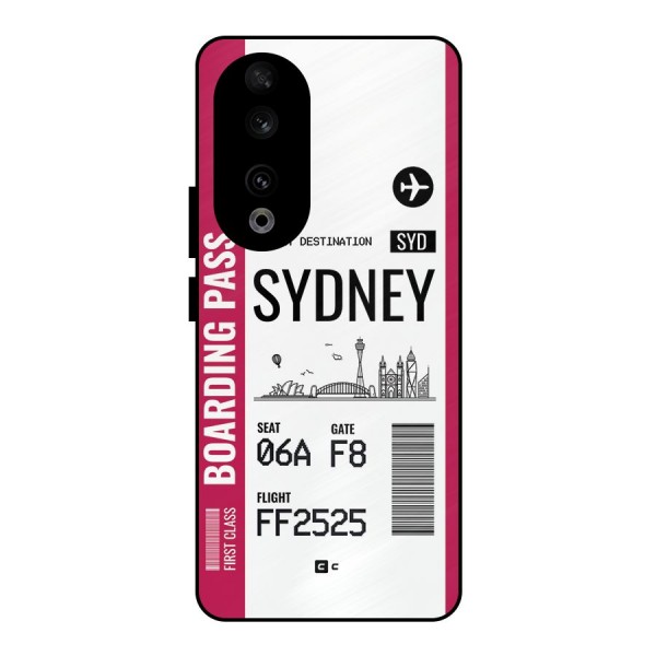 Sydney Boarding Pass Metal Back Case for Honor 90