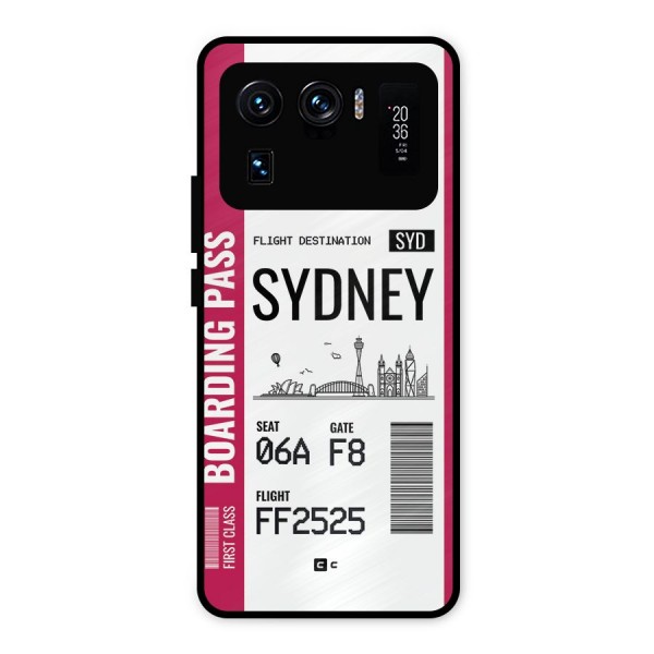 Sydney Boarding Pass Metal Back Case for Mi 11 Ultra