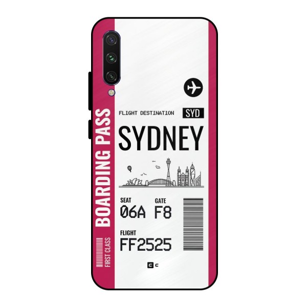 Sydney Boarding Pass Metal Back Case for Mi A3