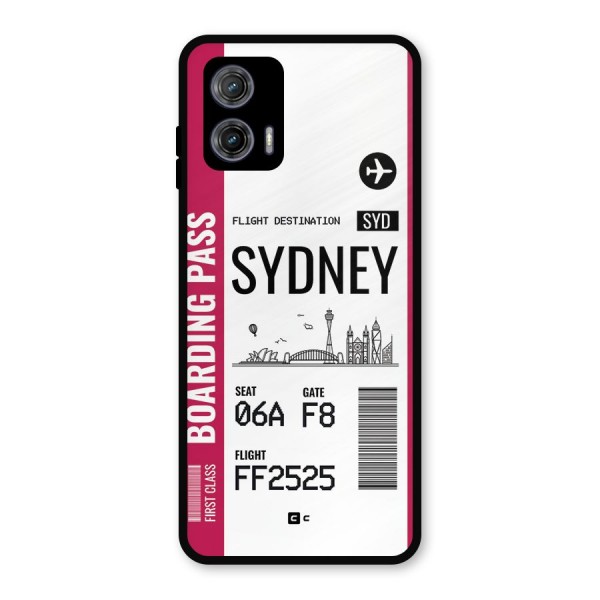 Sydney Boarding Pass Metal Back Case for Moto G73