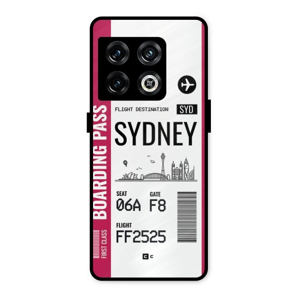 Sydney Boarding Pass Metal Back Case for OnePlus 10 Pro 5G