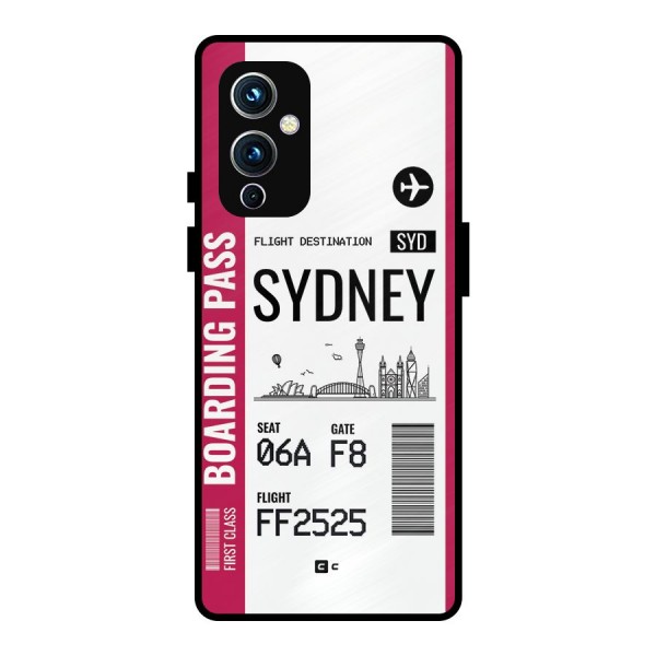 Sydney Boarding Pass Metal Back Case for OnePlus 9