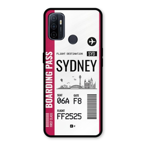 Sydney Boarding Pass Metal Back Case for Oppo A53