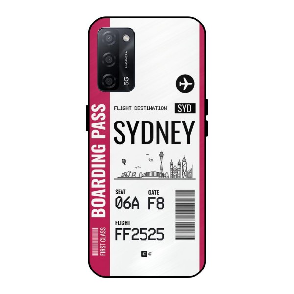 Sydney Boarding Pass Metal Back Case for Oppo A53s 5G