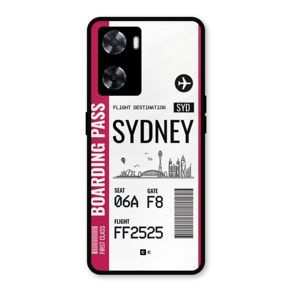 Sydney Boarding Pass Metal Back Case for Oppo A77