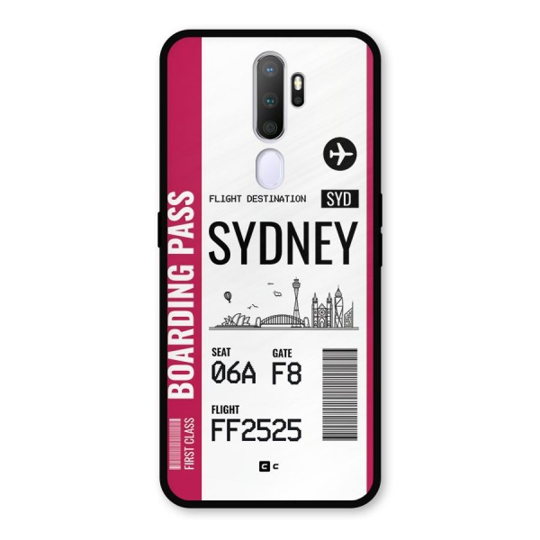 Sydney Boarding Pass Metal Back Case for Oppo A9 (2020)