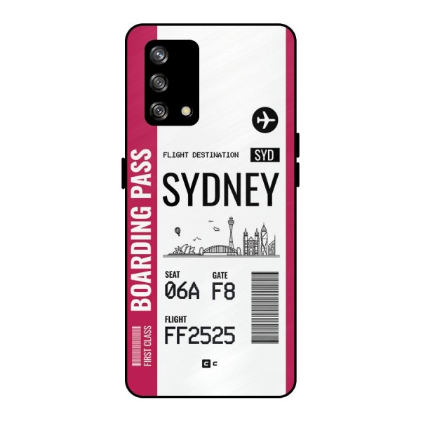 Sydney Boarding Pass Metal Back Case for Oppo F19