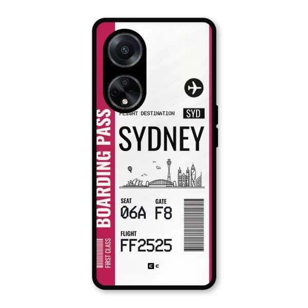 Sydney Boarding Pass Metal Back Case for Oppo F23