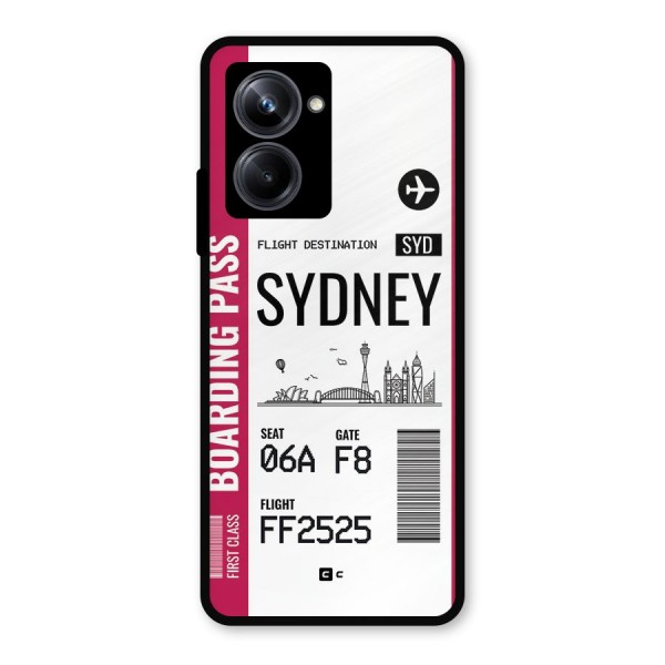 Sydney Boarding Pass Metal Back Case for Realme 10 Pro