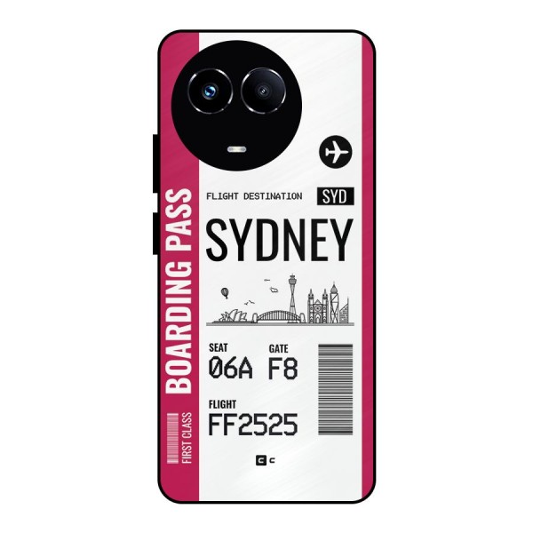 Sydney Boarding Pass Metal Back Case for Realme 11 5G