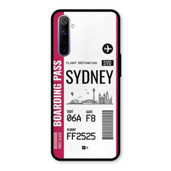 Sydney Boarding Pass Metal Back Case for Realme 6