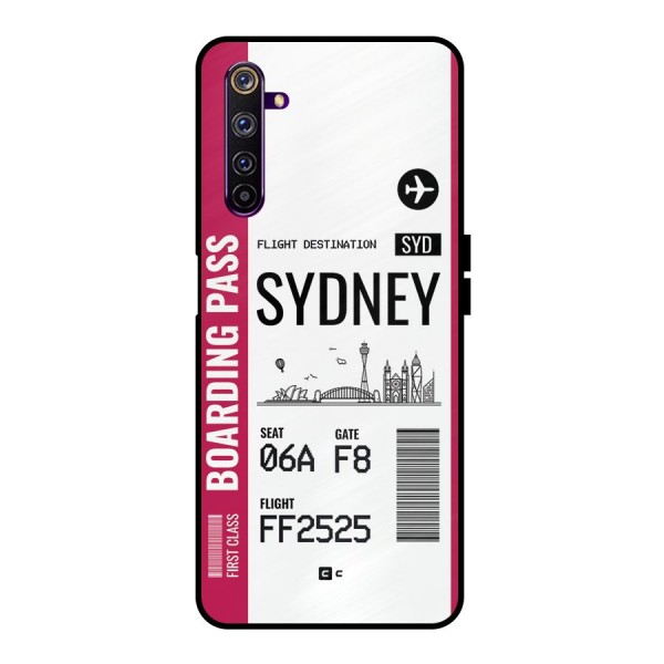 Sydney Boarding Pass Metal Back Case for Realme 6 Pro