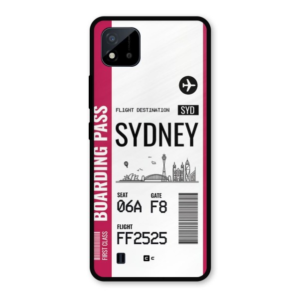 Sydney Boarding Pass Metal Back Case for Realme C11 2021