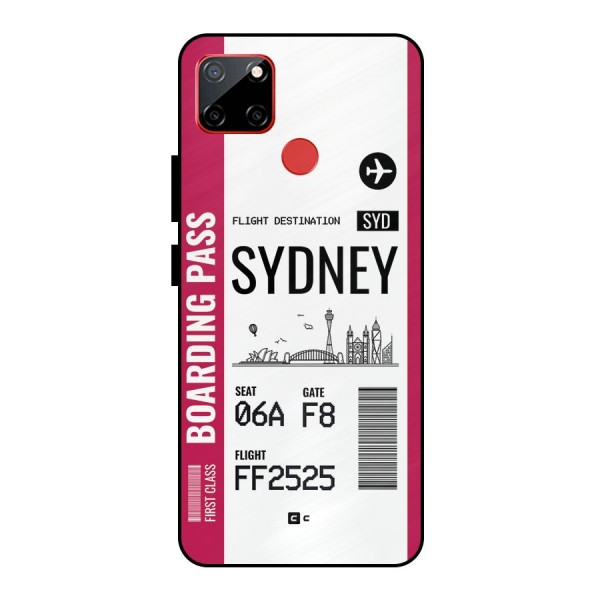 Sydney Boarding Pass Metal Back Case for Realme C12