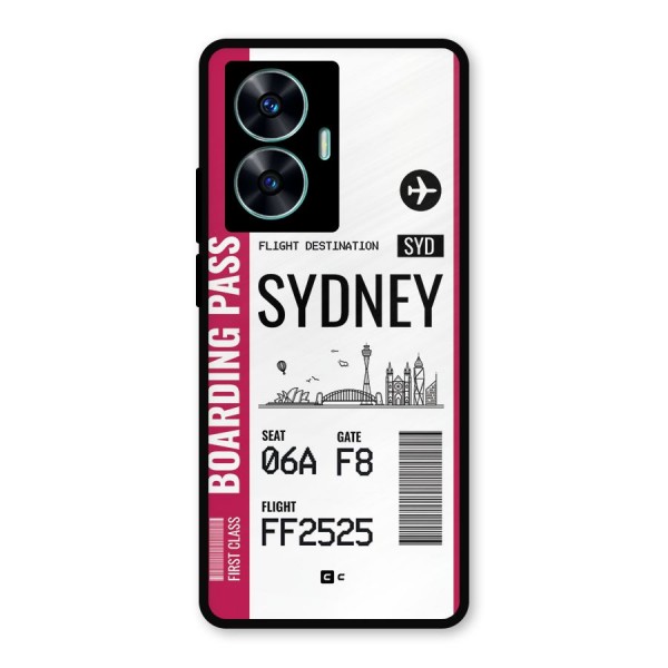 Sydney Boarding Pass Metal Back Case for Realme C55