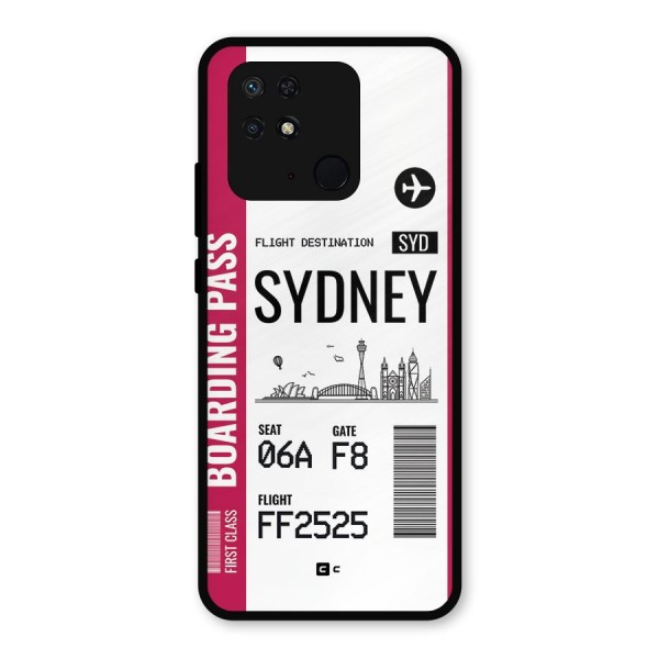 Sydney Boarding Pass Metal Back Case for Redmi 10