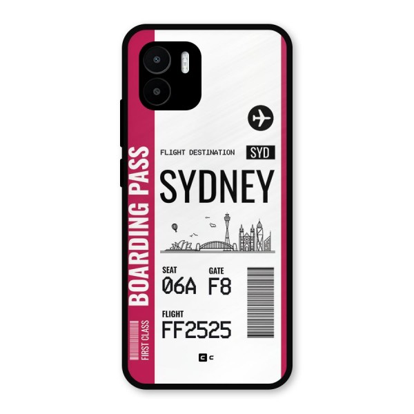 Sydney Boarding Pass Metal Back Case for Redmi A1