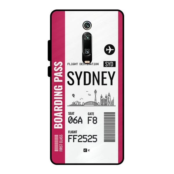 Sydney Boarding Pass Metal Back Case for Redmi K20 Pro