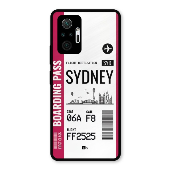 Sydney Boarding Pass Metal Back Case for Redmi Note 10 Pro