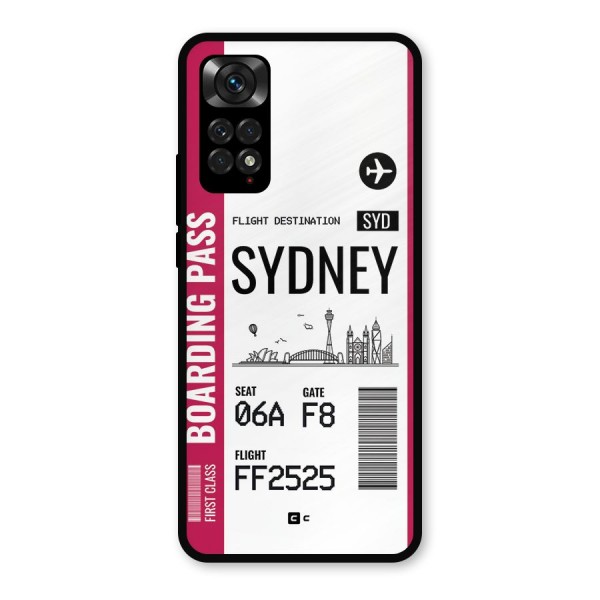 Sydney Boarding Pass Metal Back Case for Redmi Note 11