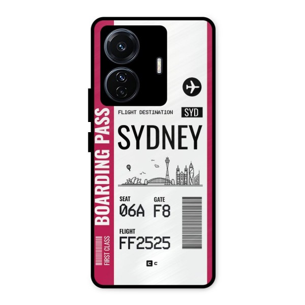 Sydney Boarding Pass Metal Back Case for Vivo T1 Pro