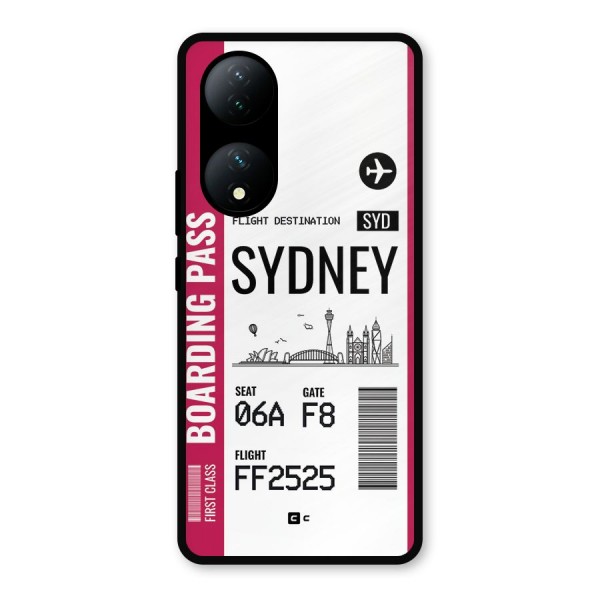 Sydney Boarding Pass Metal Back Case for Vivo T2