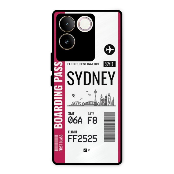 Sydney Boarding Pass Metal Back Case for Vivo T2 Pro