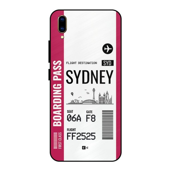 Sydney Boarding Pass Metal Back Case for Vivo V11 Pro