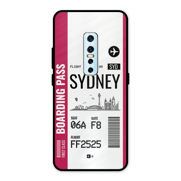 Sydney Boarding Pass Metal Back Case for Vivo V17 Pro