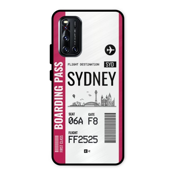 Sydney Boarding Pass Metal Back Case for Vivo V19