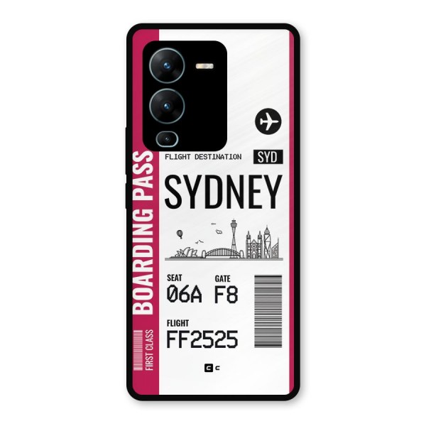 Sydney Boarding Pass Metal Back Case for Vivo V25 Pro