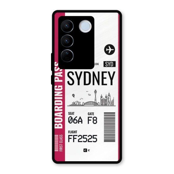 Sydney Boarding Pass Metal Back Case for Vivo V27 Pro