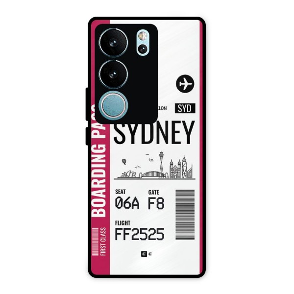 Sydney Boarding Pass Metal Back Case for Vivo V29 Pro