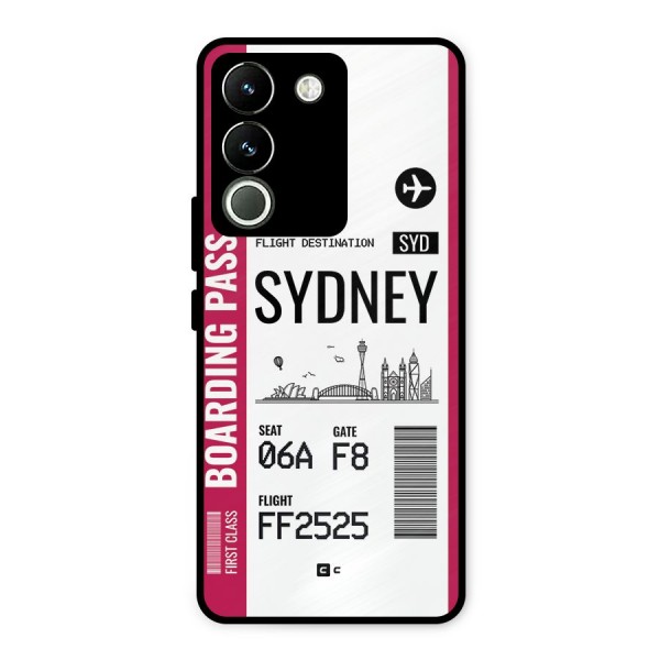 Sydney Boarding Pass Metal Back Case for Vivo Y200