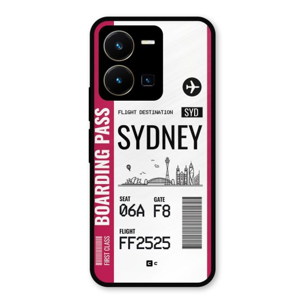 Sydney Boarding Pass Metal Back Case for Vivo Y35