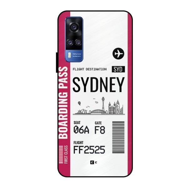 Sydney Boarding Pass Metal Back Case for Vivo Y51