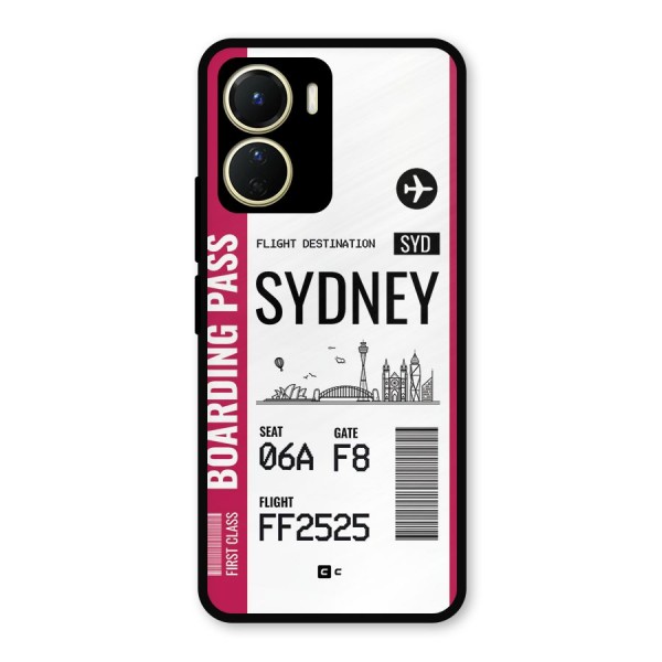 Sydney Boarding Pass Metal Back Case for Vivo Y56