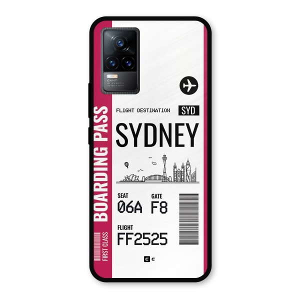 Sydney Boarding Pass Metal Back Case for Vivo Y73