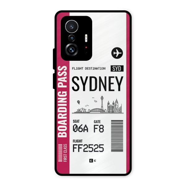 Sydney Boarding Pass Metal Back Case for Xiaomi 11T Pro